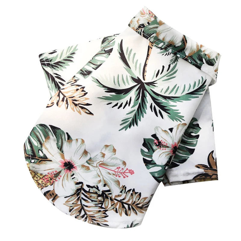 Hawaiian Beach Style Pet Cat T-Shirt