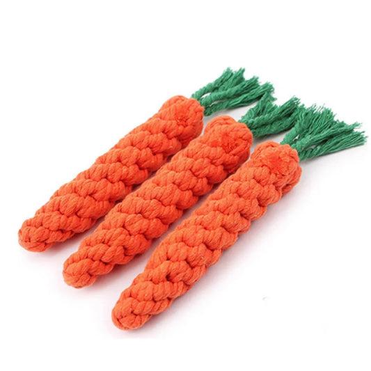 Carrot Dog Bite Rope Pet Toys