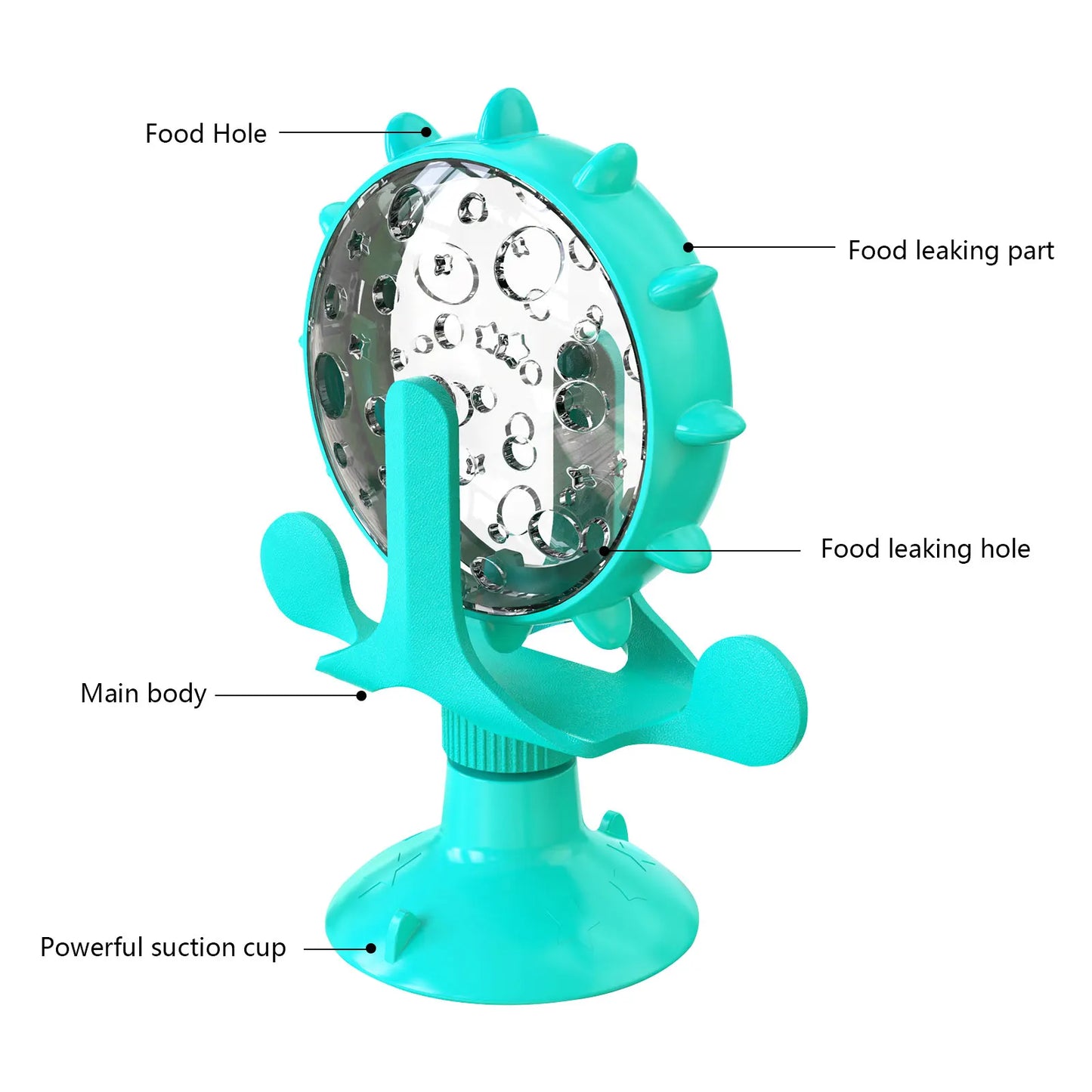 360° Rotating Pet Food Dispenser Toy