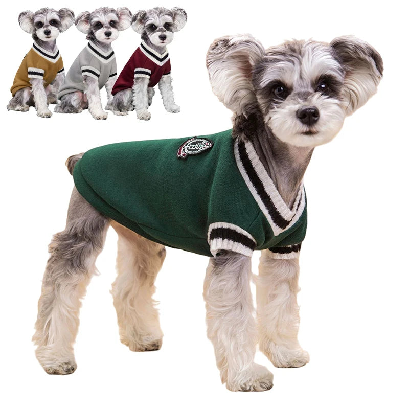 College Style Pet Dog Sweater