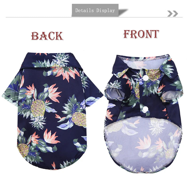 Hawaiian Beach Style Pet Cat T-Shirt